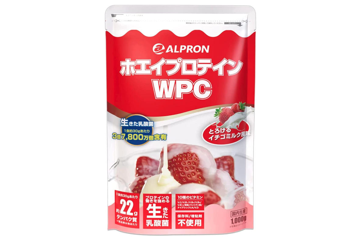 【アルプロン】ホエイプロテイン WPC イチゴミルク - プロてん